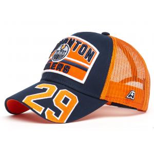 31341 Бейсболка Edmonton Oilers №29, син.-оранж., 55-58 Atributika & Club