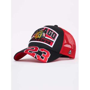 32293 Бейсболка Chicago Blackhawks №23, черн.-красн., 55-58